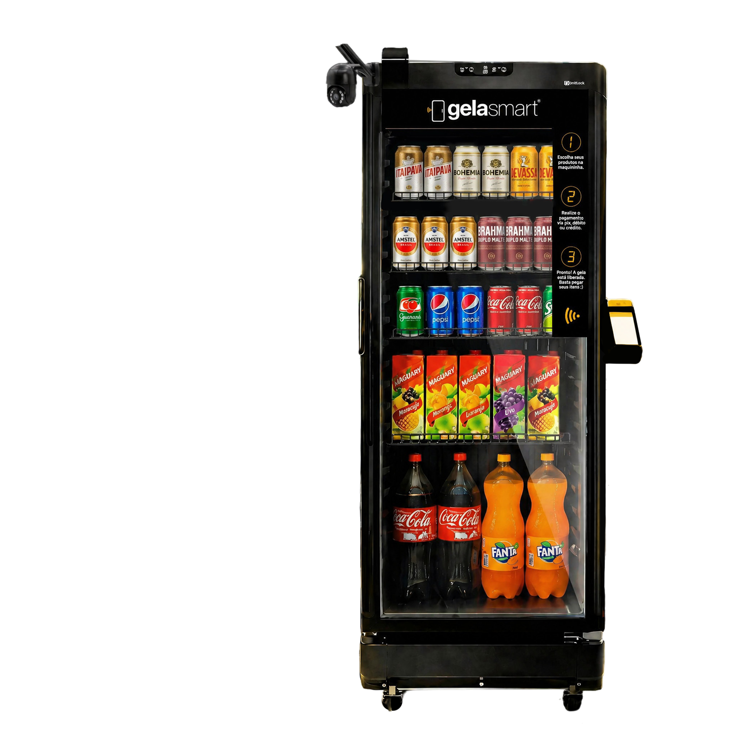 Geladeira autônoma Gela Smart - franquia de loja autônoma 24h