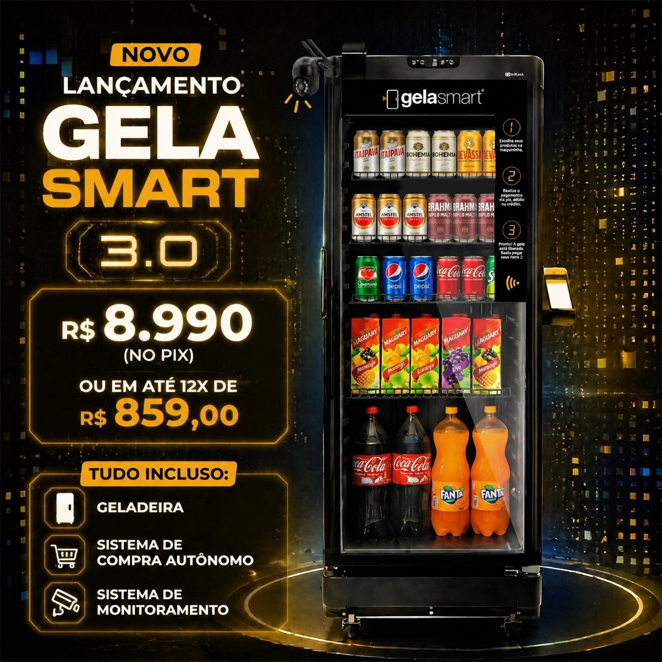 Geladeira inteligente Gela Smart - detalhes