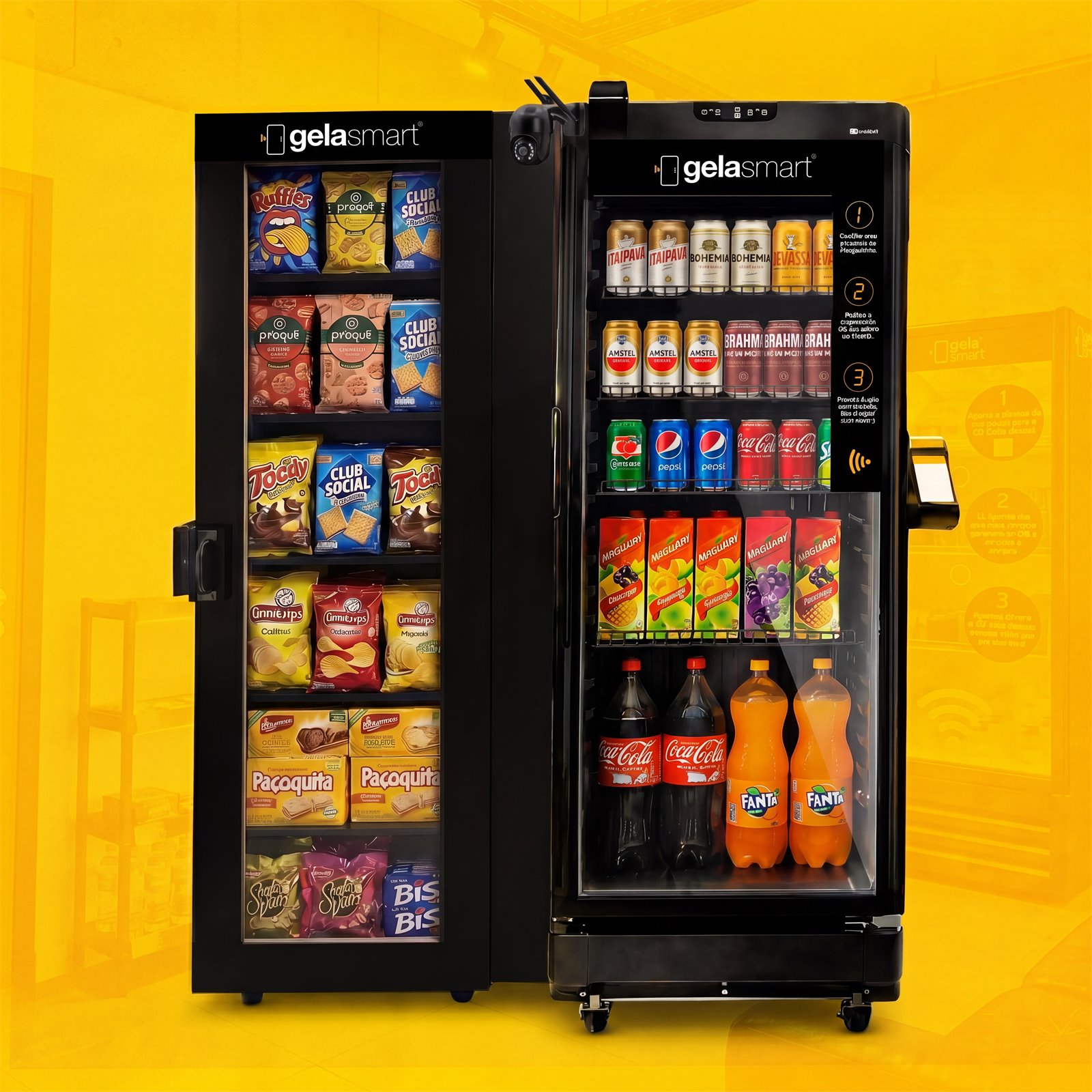 Franquia de geladeira autônoma Gela Smart - modelo híbrido inteligente